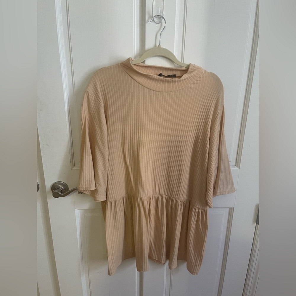 Plus size peplum top from BooHoo!